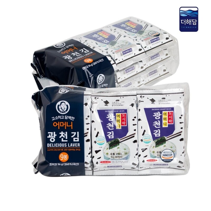 강원마트 더해담,더해담 식탁 광천김 mt 15gx30봉